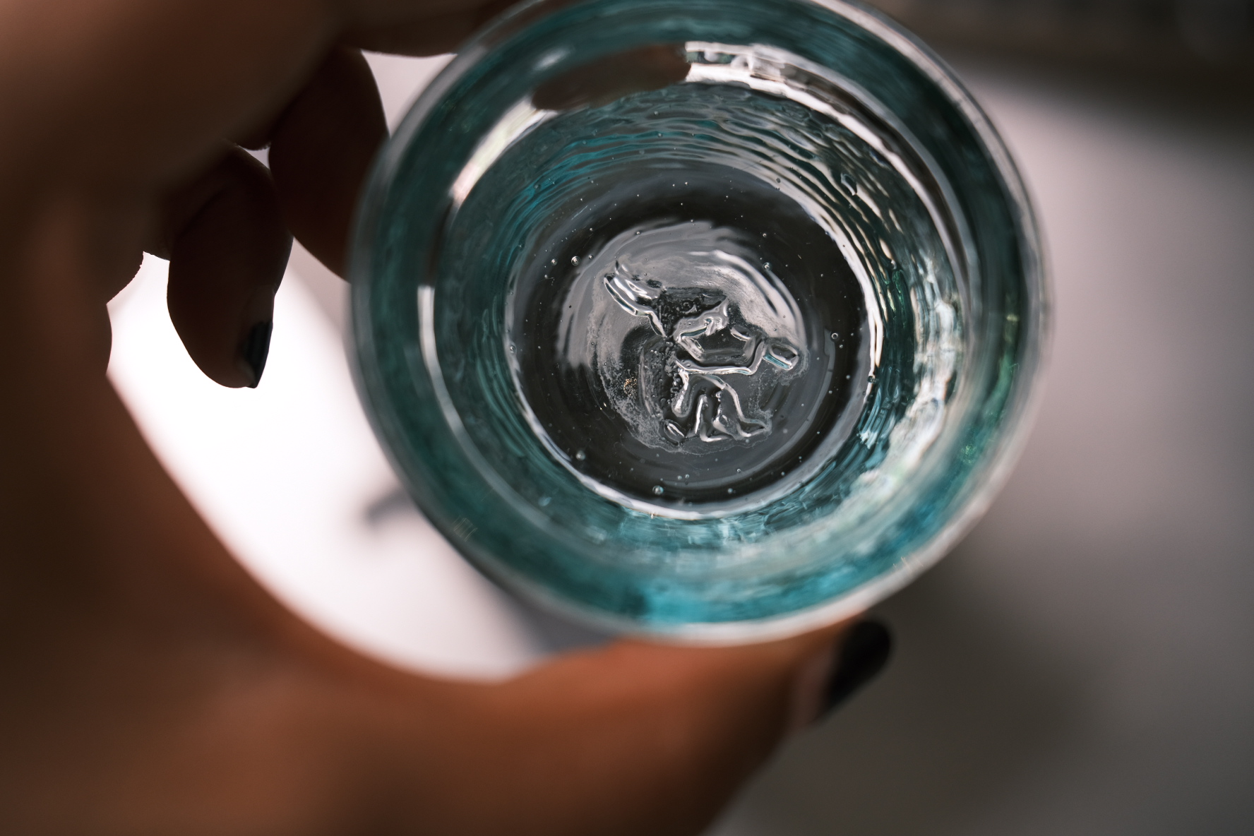 A copita used to taste mezcal